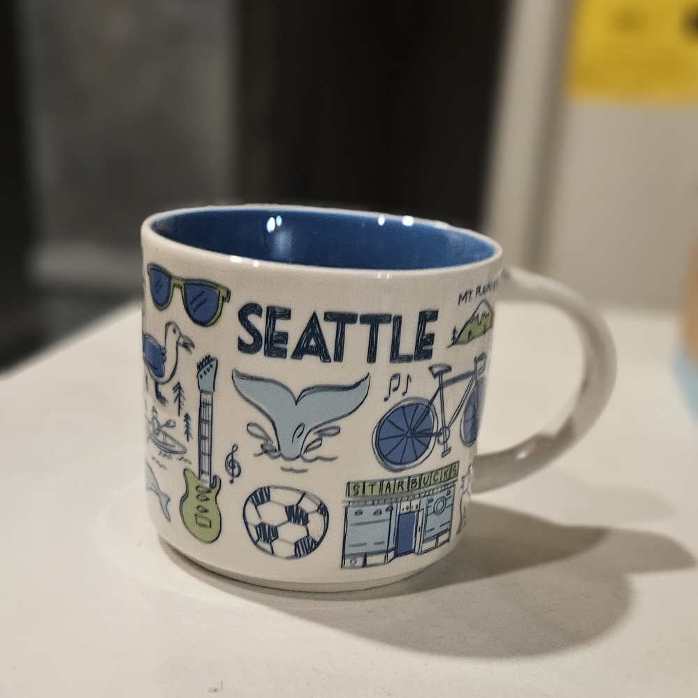 Seattle Been There Series Starbucks  Mug with Blue Interior.